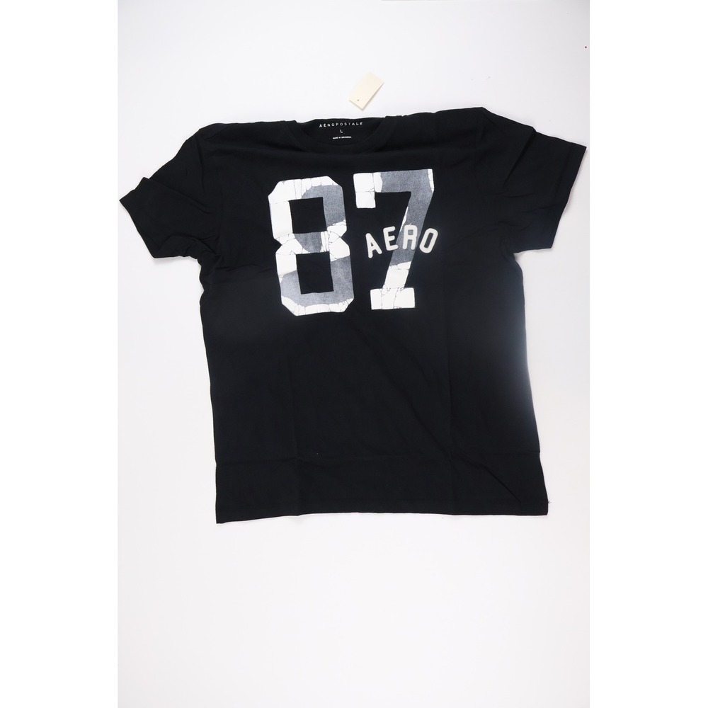 Aeropostale Mens T Shirt 87 Aero Graphic Black Large NWT